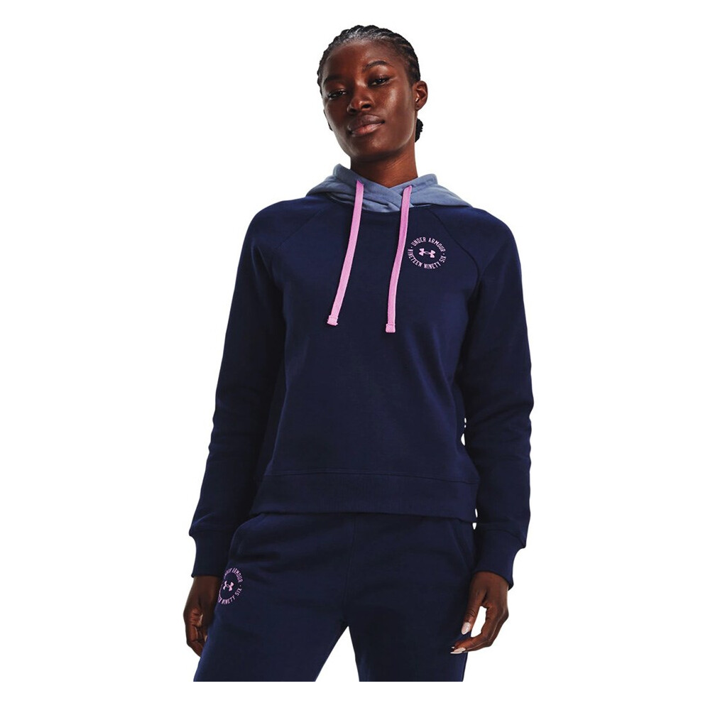 Under Armour Women's Rival Fleece CB Hoodie Navy Blue 1373031 410