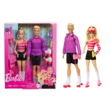 Barbie Fashionistas Set mit 2 Modepuppen & 6 Accessoires, Ken Rollschuh Modepuppen, 65. Jubiläum