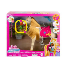 Barbie Toy Horse With Sounds Music & Accessories inspir    par Barbie le grand cheval Chase Horse d   place Dances et Blinks Eyes