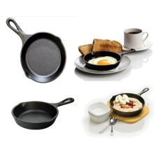 Vintage Gourmet® Mini Cast Iron Skillet, 5" Pre-Seasoned Frying Pan