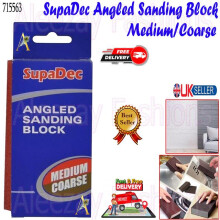 SupaDec Angled Sanding Block Medium/Coarse for Wood, Metal & Plastic