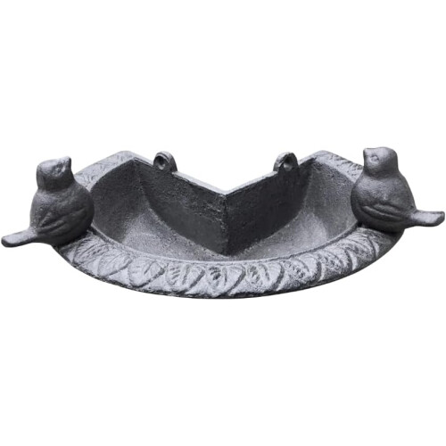 Garden Haven Cast Iron Corner Bird Bath & Feeder, 20cm, Rust-Resistant 2