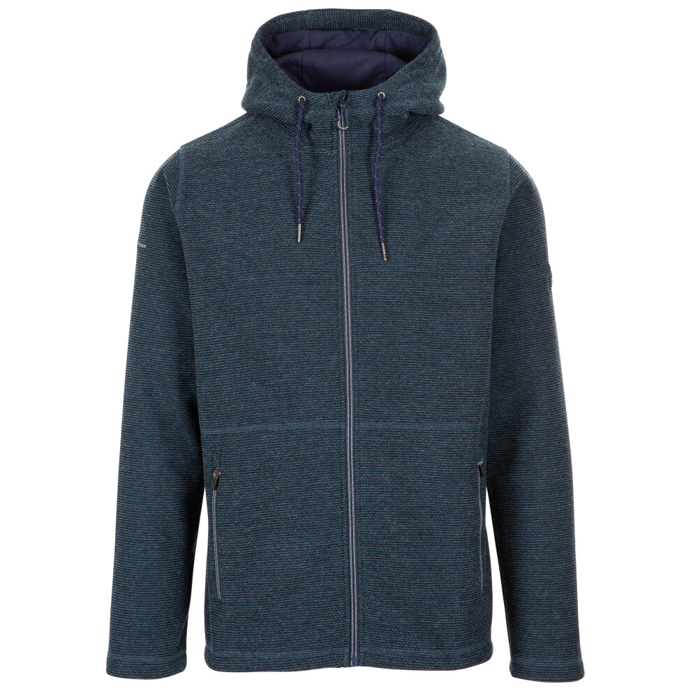 (XXL, Navy Marl) Trespass Mens Fleece Full Zip Hoodie Sheelane