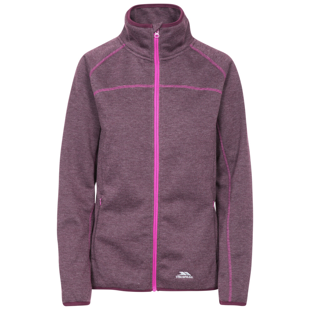 (8, Potent Purple) Trespass Womens Fleece Jacket With Zip Tenbury