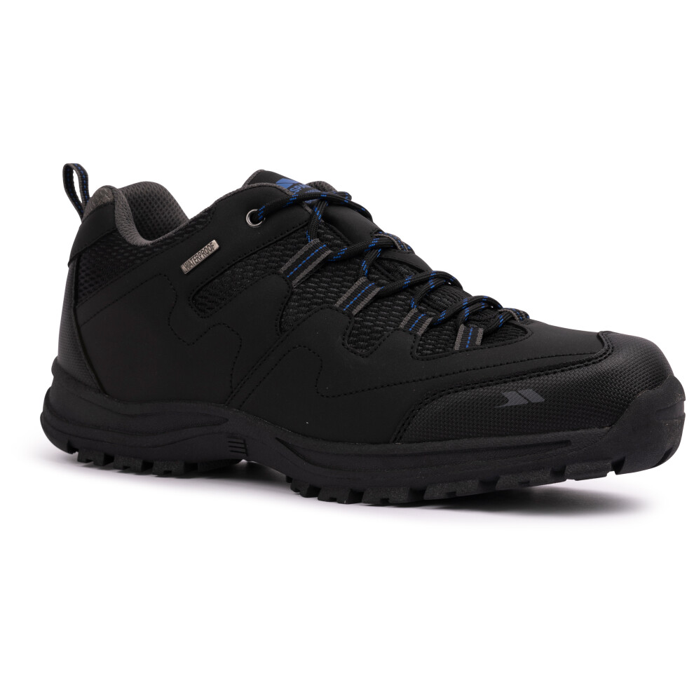 (44, Black/Blue) Trespass Mens Black Waterproof Boots Finley