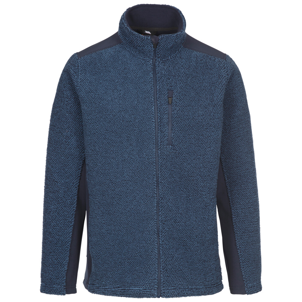 (XXL, Smokey Blue Stripe) Trespass Mens Fleece Jacket Full Zip Faratino