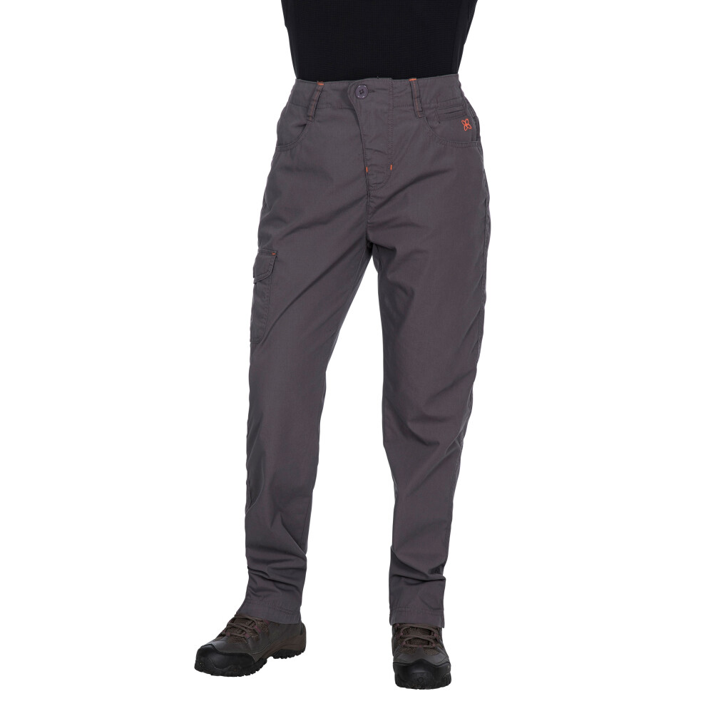 (12, Carbon) Trespass Womens Cargo Walking Trousers Rambler