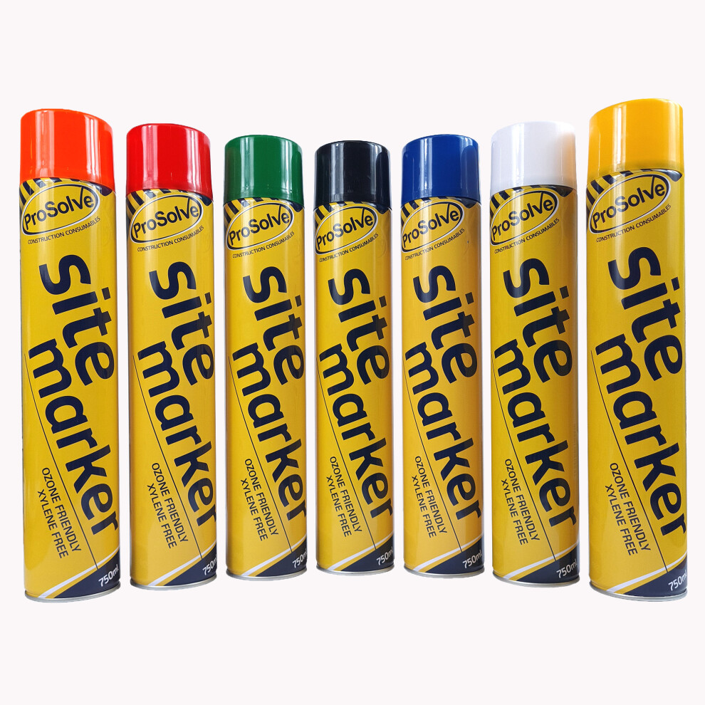 Prosolve Sitemarker 750Ml Line Marking Spray Paint Survey Marker Road Builders 5060200612484