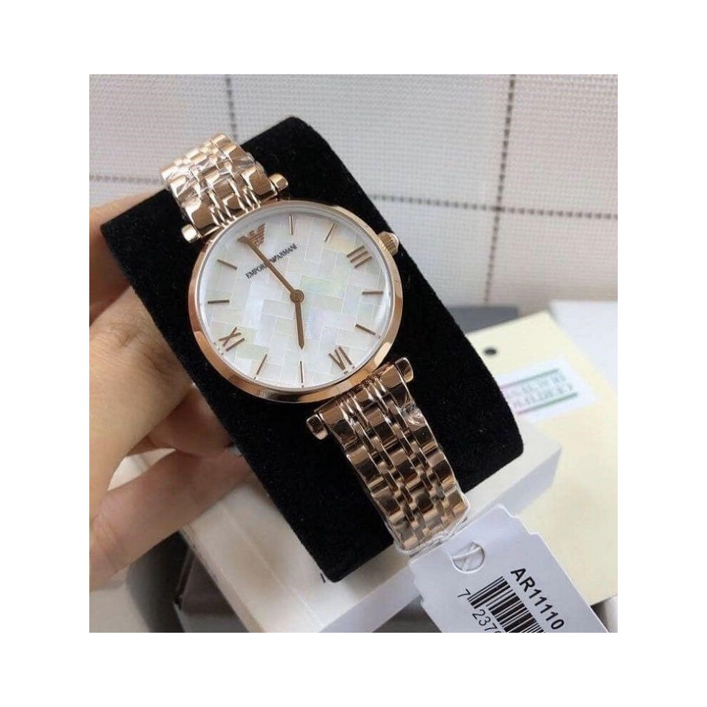 EMPORIO ARMANI AR11110 WOMENS WATCH ROSE GOLD STRAP ROSE CASE