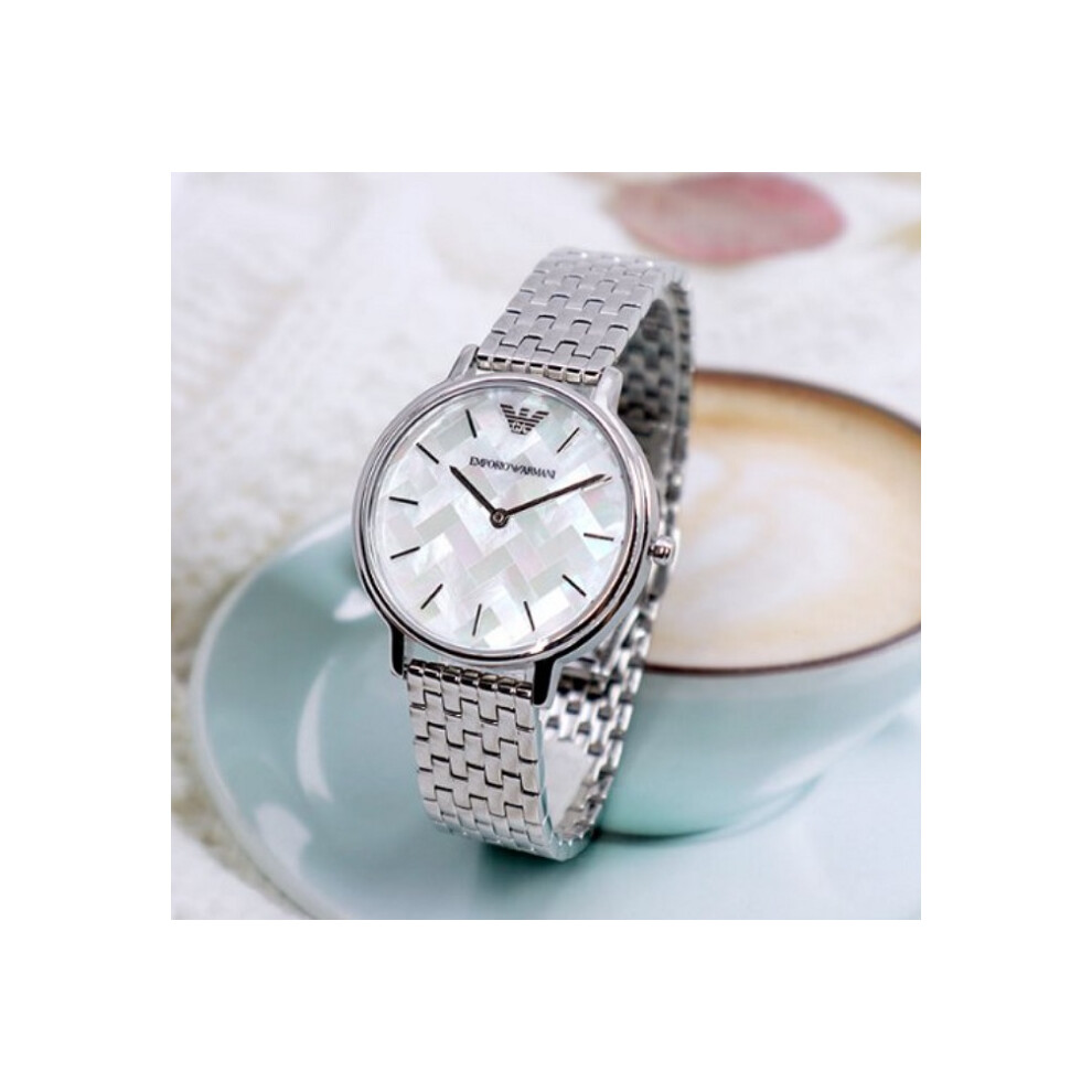 EMPORIO ARMANI AR11112 WOMENS WATCH SILVER BRACELET DIAL SILVER CASE-image-OPC-PFCBBKT-NEW