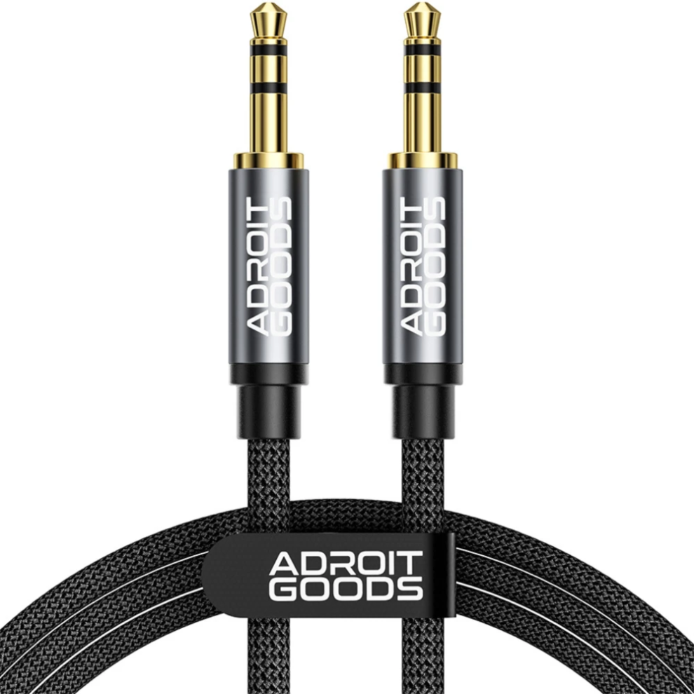 AdroitGoods AUX Audio Cable 3.5 mm - Gold Plated - Male to Male - 3 mtr