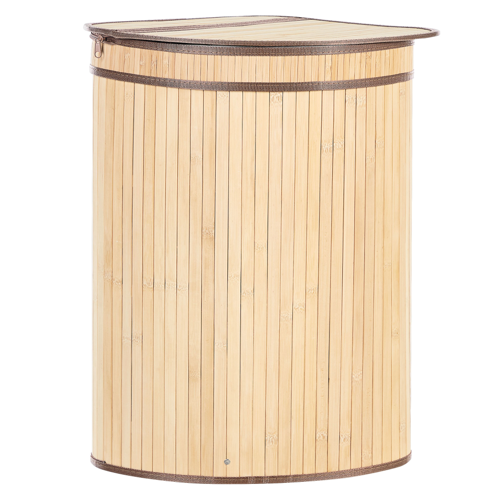 Bamboo Basket with Lid Light Wood BADULLA