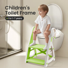 (Green) Children Toilet Seat Toddler Training Adjustable