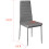 Living And Home (Grey) Set of 4 Modern PU Leather High Back Kitchen Dining Chairs 7