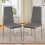 Living And Home (Grey) Set of 4 Modern PU Leather High Back Kitchen Dining Chairs 3