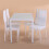 Living And Home (White) Set of 4 Modern PU Leather High Back Kitchen Dining Chairs 4