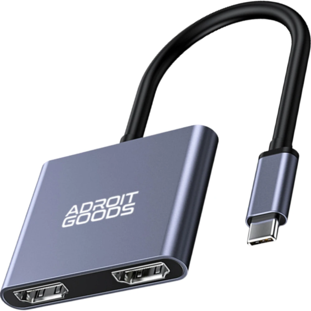 AdroitGoods USB C to Dual HDMI - 4K@60hz/30hz - USB 3.0 (5Gbps)