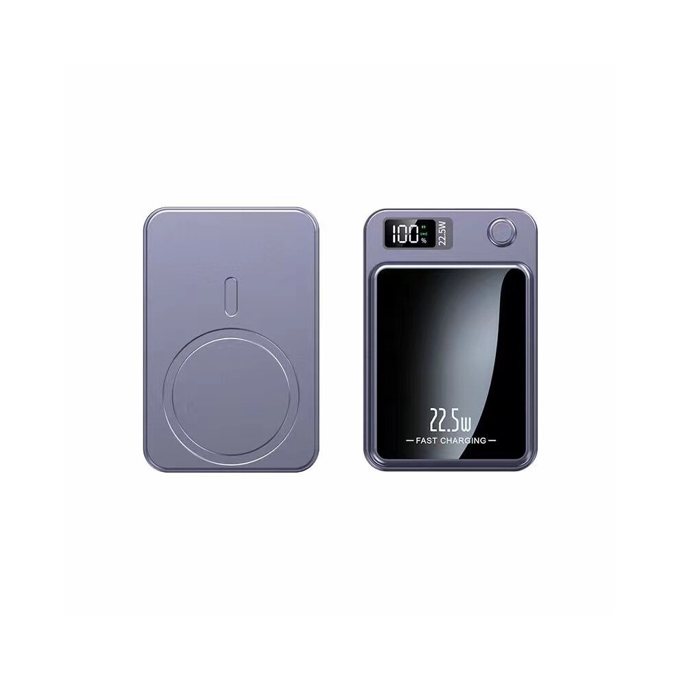 (Purple, 20000mah) For iPhone Magnetic Wireless Power Bank Fast Charger For Magsafe Portable Auxiliary Battery Pack For Xiaomi Samsung