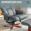 Homcom HOMCOM Reclining Armchair with Footstool and Adjustable Backrest, Grey 4
