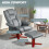 Homcom HOMCOM Reclining Armchair with Footstool and Adjustable Backrest, Grey 5