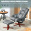 Homcom HOMCOM Reclining Armchair with Footstool and Adjustable Backrest, Grey 3