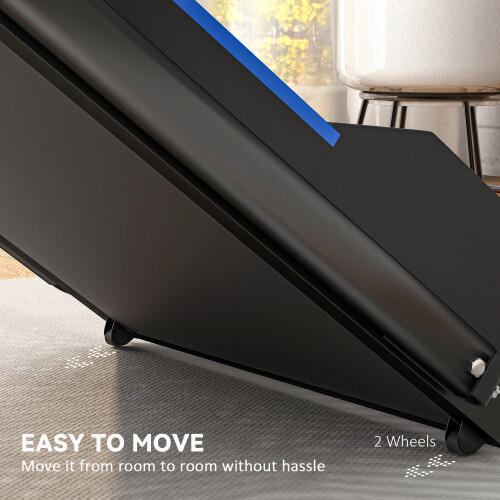 Homcom HOMCOM 1-6 km/h Folding Motorised Treadmill Walking w/ Remote Control, Blue 2