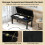 Casart Adjustable Duet Piano Bench with Storage Piano Stool w/ Cushion Black 9
