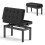 Casart Adjustable Duet Piano Bench with Storage Piano Stool w/ Cushion Black 1