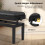 Casart Adjustable Duet Piano Bench with Storage Piano Stool w/ Cushion Black 4