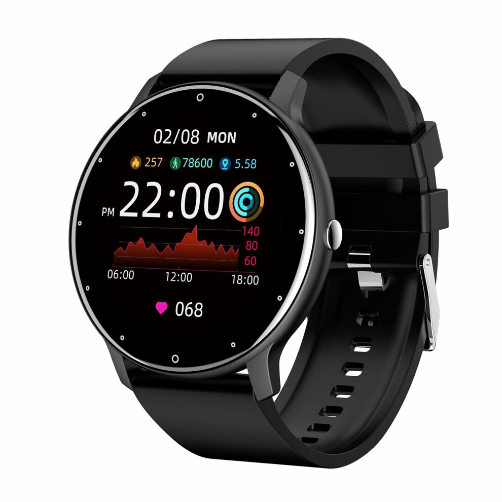 (Black) ZL02D Bluetooth Smart Watch, Fitness Tracker IP67