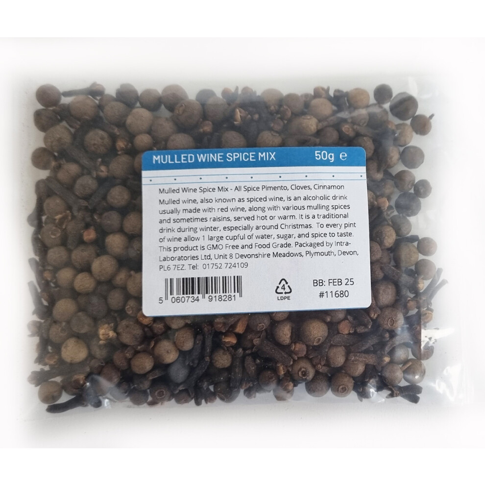 Intralabs Mulled Wine Spice Mix 50G - Aromatic Winter/Christmas Spices - Premium Quality