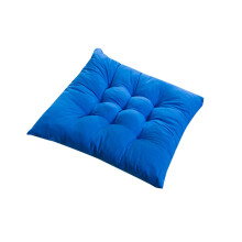 (Royal Blue) Square 40*40 Chair Cushion With Ties Ultra Soft Warm Floor Cushion For Chair Car Etc Comfortable Square Seat Cushion