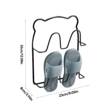 (Black) Shoe Storage Wall Hangers Adhesive Slipper Rack Wall Mounted Shoe Rack Wall Hanger Flexible Multifunctional Sticky Shoe