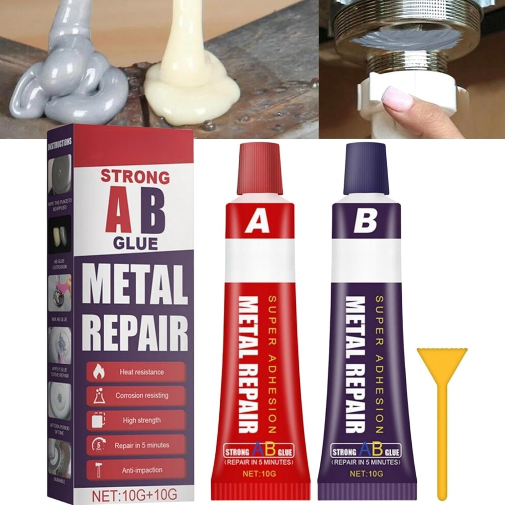 Weld Metal Repair Paste,Strong AB Metal Glue,Super Glue All Purpose,Liquid Metal Weld Metal Glue,All Purpose Adhesive