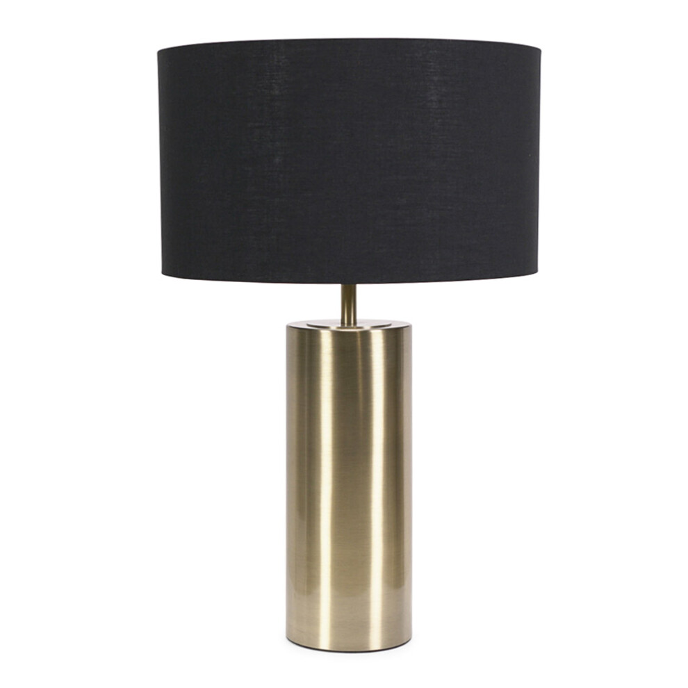 ValueLights Lexy Black & Gold Shade & Gold Dimmable Touch Table Lamp