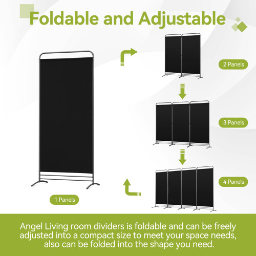(Black) Angel Living Room Divider 1 Panel 81 x 180cm 2