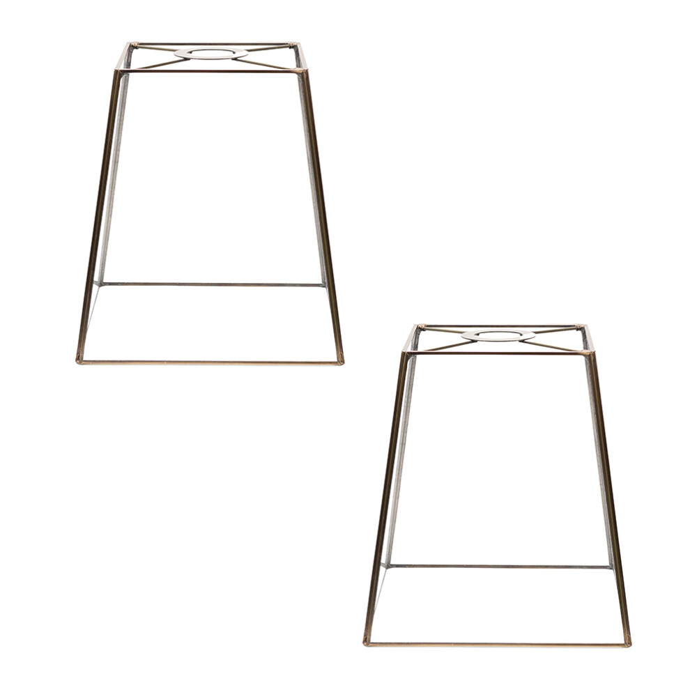 ValueLights Susie Pair Glass Lantern Gold Case Easy Fit Lamp Shades