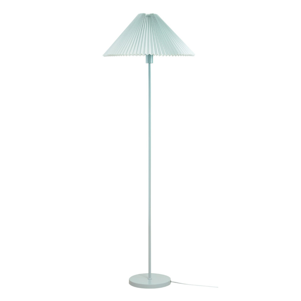 ValueLights Akira Sky Blue Pleated Shade Floor Lamp Light with LED