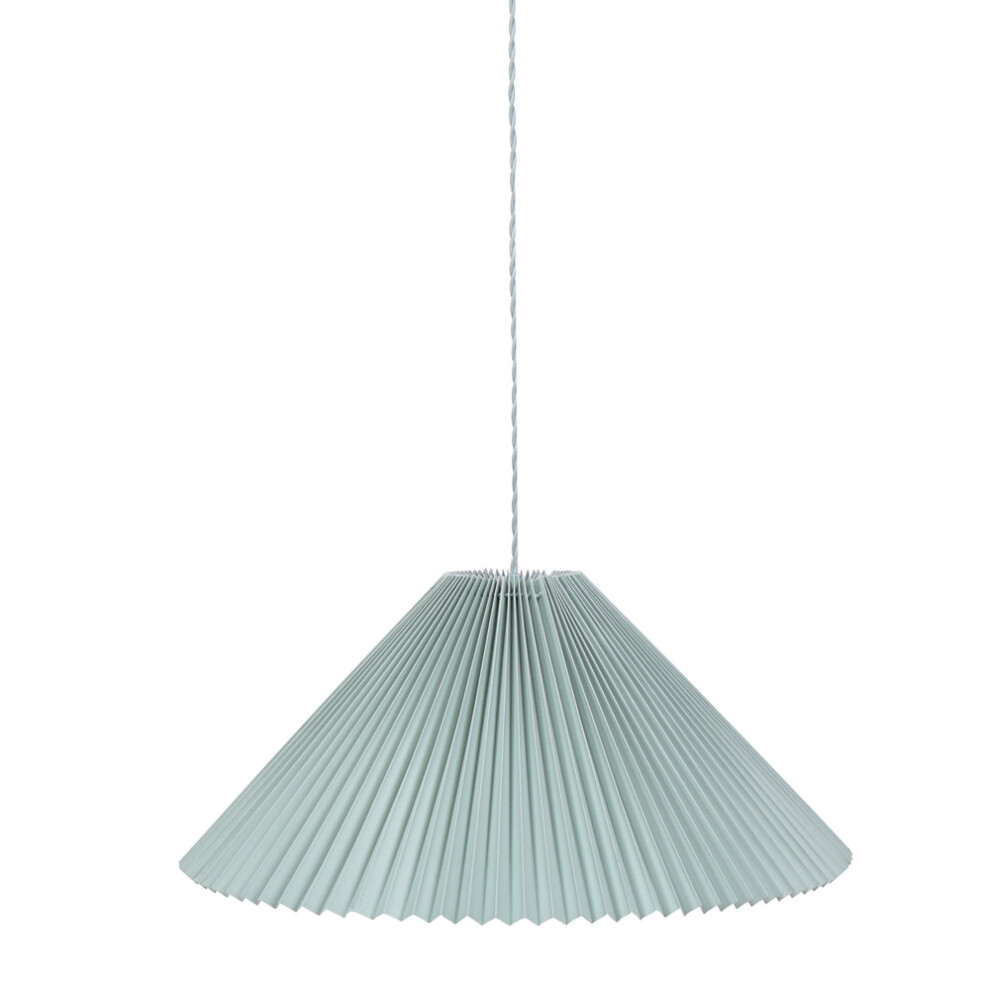 ValueLights Akira Blue Pleated Single Drop Ceiling Light & LED Bulb