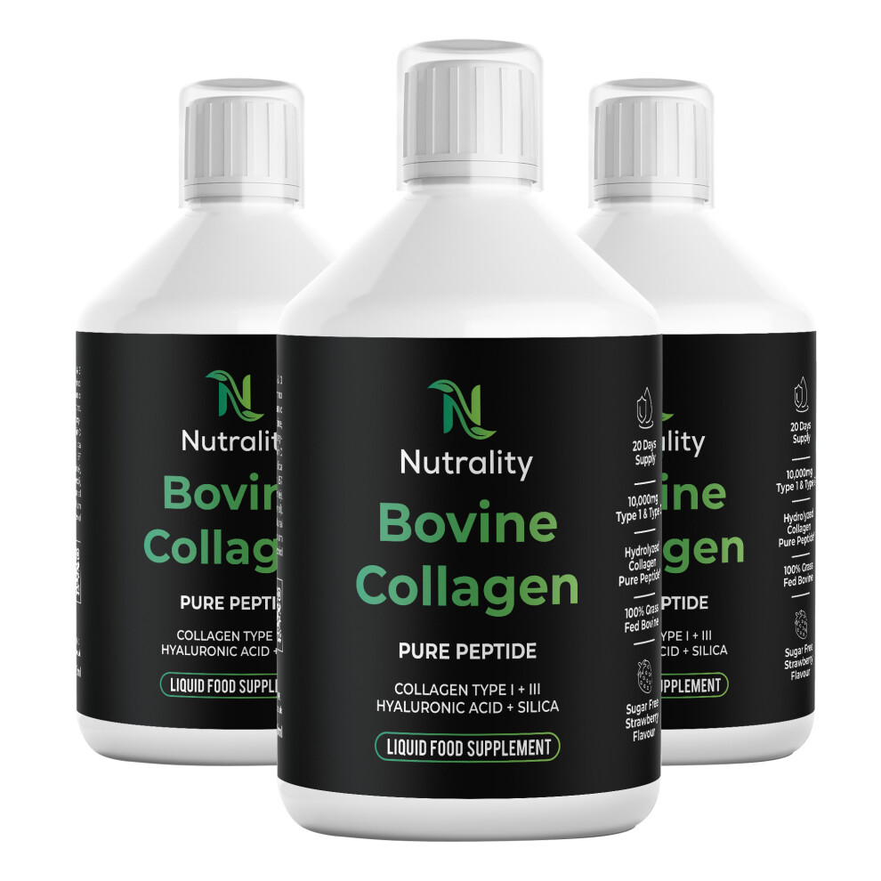 Nutrality Bovine Collagen Liquid | Fruit Juice Flavour |  3 Pack