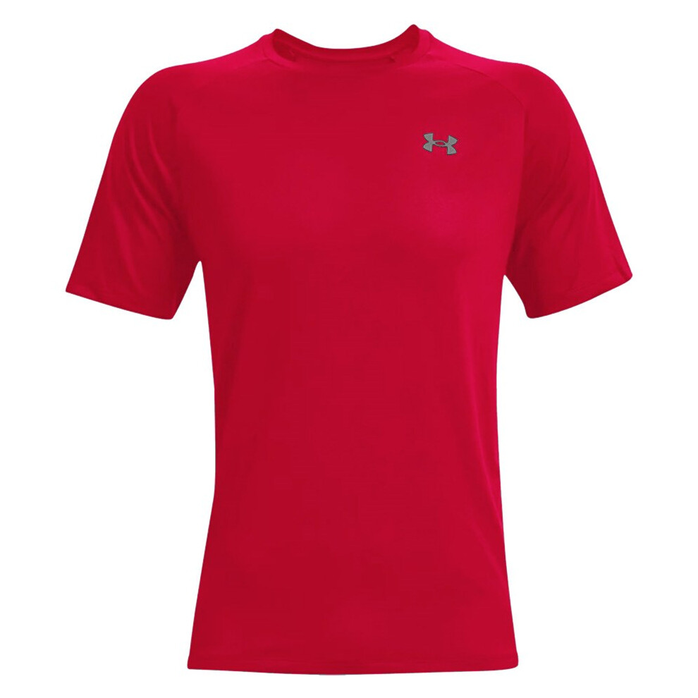 Under Armour Men's Red Tech Reflective Ss T-Shirt Size L42/44 - Image 2