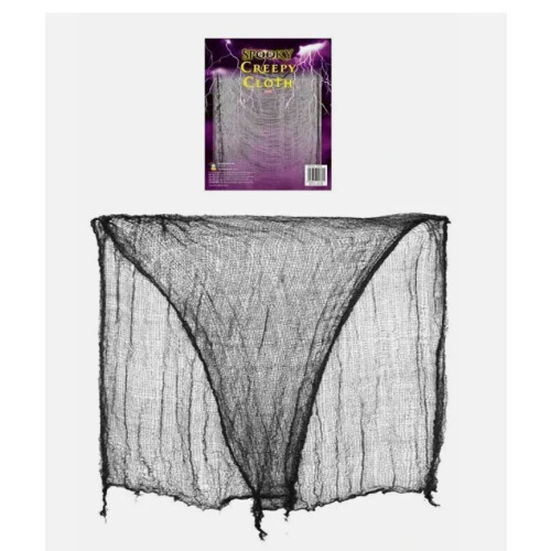 Black Cloth Drape Halloween Party Decoration For Window Or Table 1