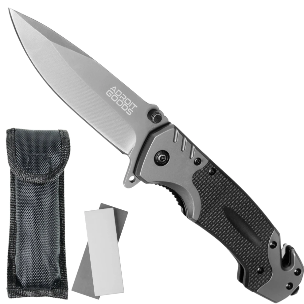 (Nova X45) AdroitGoods Survival Pocket Knife - Hunting Knife - Camping