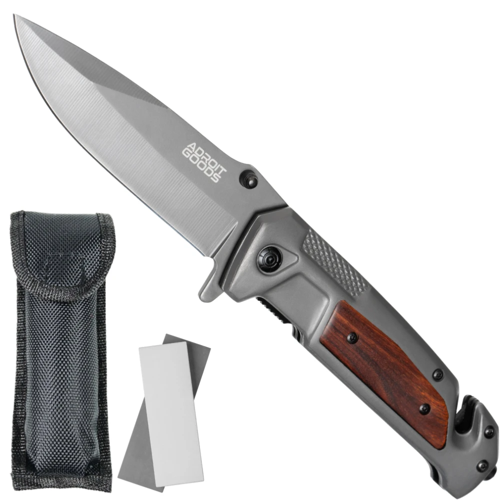 (Nova X53) AdroitGoods Survival Pocket Knife - Hunting Knife - Camping