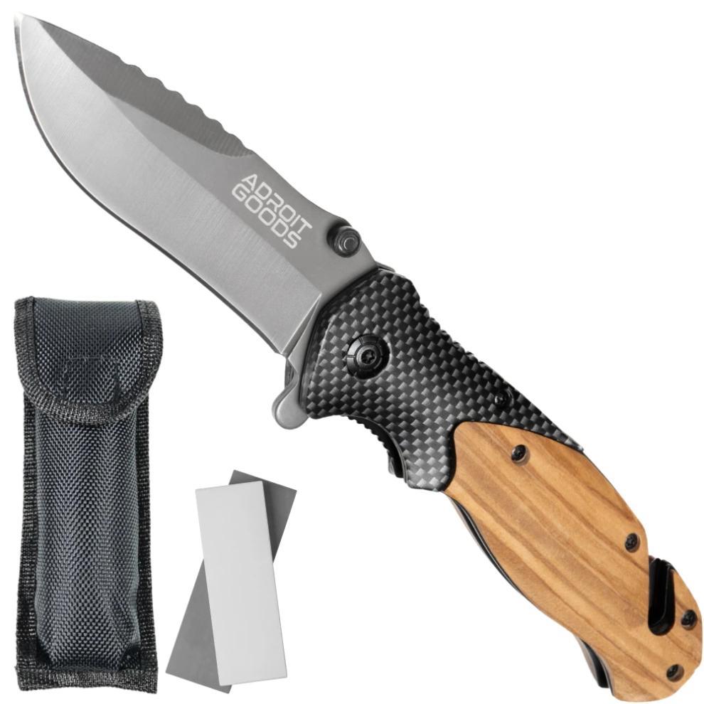 (Nova X46) AdroitGoods Survival Pocket Knife - Hunting Knife - Camping