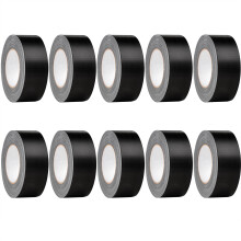 (10x Rolls) 50m Black Duct Tape, Premium Waterproof Backing