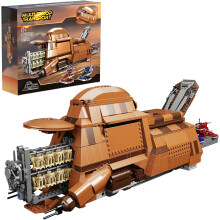 Battle Trade Federation Droid Ship Multi Troop Transport Building Kit, Battle Soldiers Troop Carrier with 2 Battle Tank & 8 Machine Gun Builidng Toy