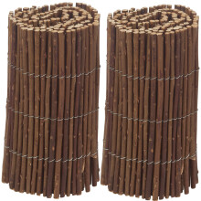 (2 Pack) Flexible Wooden Willow Garden Edging & Arch Fencing