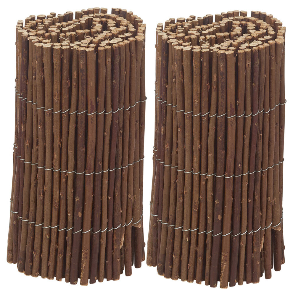 (2 Pack) Flexible Wooden Willow Garden Edging & Arch Fencing