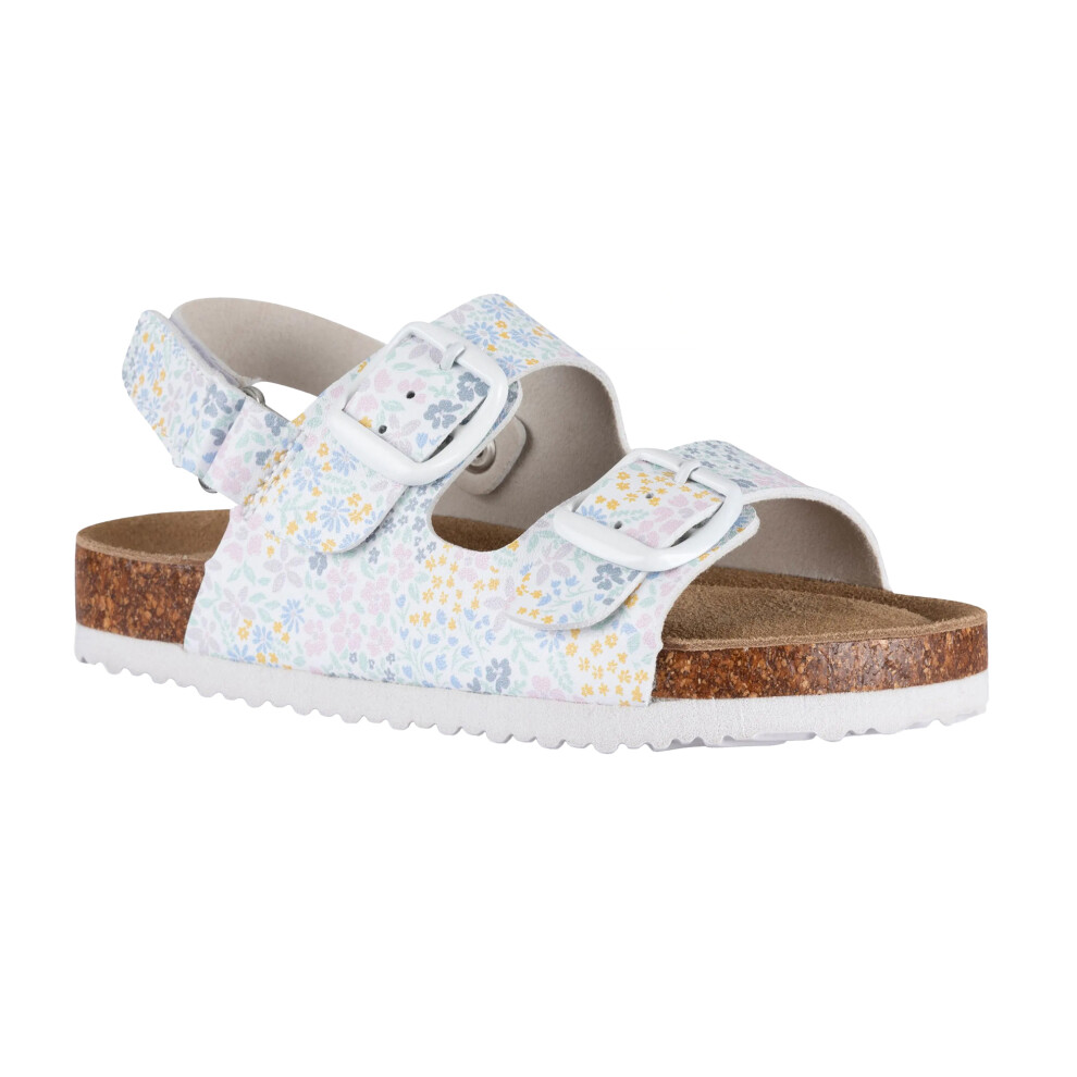 (12 UK Child, White) Trespass Childrens/Kids Ceres Floral Sandals